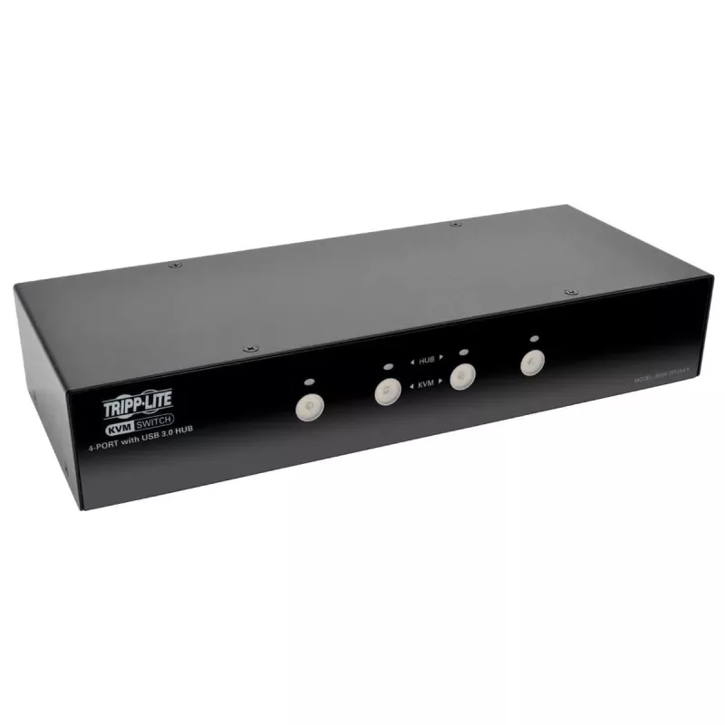EATON TRIPPLITE 4-portowy przełącznik KVM DisplayPort z kablami audio i hubem USB 3.0 SuperSpeed (B004-DPUA4-K)