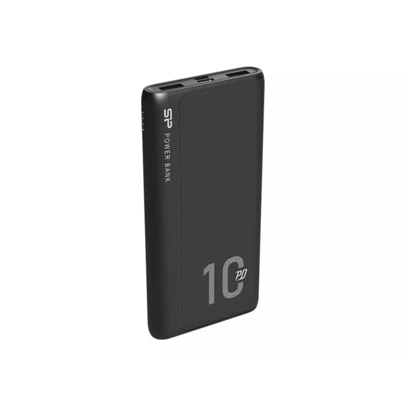 Ładowarka przenośna Silicon Power QP15 10000 mAh, LiPo, 2x USB-A + 2x USB-C, wejście Micro-USB, czarna