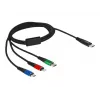 Kabel ładujący DeLOCK 3 w 1 USB Type-C na Lightning Micro USB 1 m