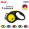Automatyczna smycz Flexi New NEON 5 m – smycz taśmowa, dla małych psów do 15 kg, czarno-żółta