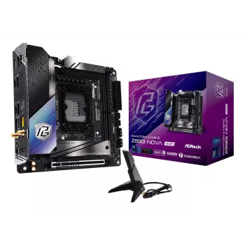 Płyta główna ASRock Phantom Gaming Z890I Nova WiFi — Intel Z890, LGA 1851, mini ITX, DDR5, 2x M.2, Wi‑Fi 6E/7, 5Gb LAN, Thunderbolt