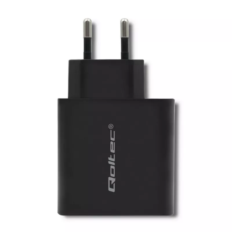Zasilacz QOLTEC 51717 45W 20V 3A ładowarka sieciowa wewnętrzna do smartwatcha, czarny