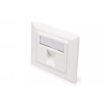Digitus | Płyta ścienna do modułów Keystone, typ niemiecki, płyta środkowa 50x50 mm, ramka 80x80 mm | DN-93811