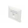 Digitus | Płyta ścienna do modułów Keystone, typ niemiecki, płyta środkowa 50x50 mm, ramka 80x80 mm | DN-93811