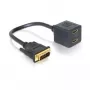 Adapter DVI 25 męski na 2x HDMI żeński 0,2 m DeLOCK 65069