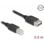 Kabel USB 2.0 DELOCK 81529, USB B na USB A, 0,5 m, czarny