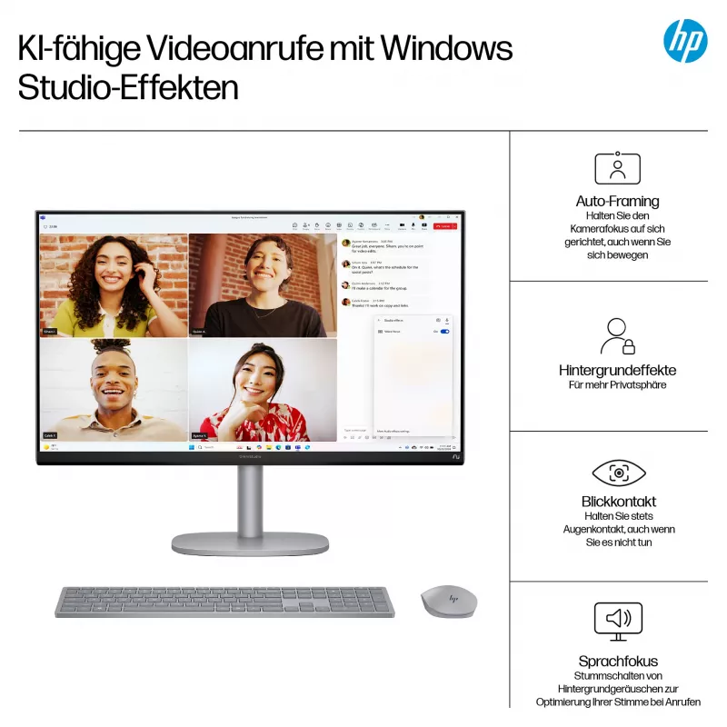 HP OmniStudio X 27-cs1077ng 27-calowy FHD Touch All-in-One PC, Intel Core Ultra 7 256V, 16 GB RAM, 1 TB SSD