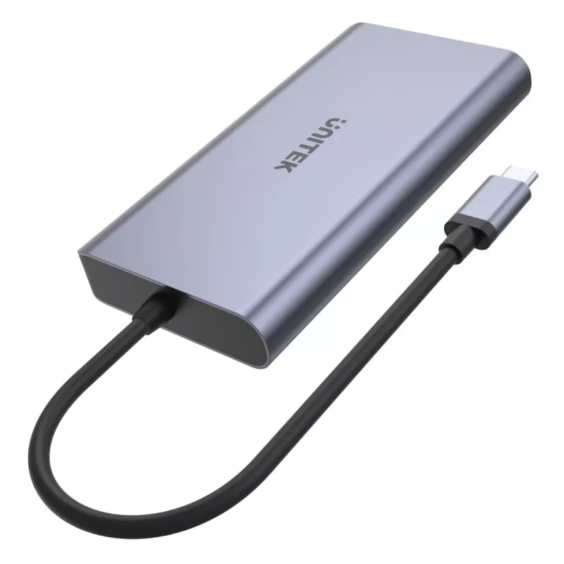 Hub UNITEK uHUB S7 USB 3.2 Gen 1 Type-C szary