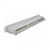 DeLOCK 19-calowy Patch Panel 16-portowy Kat.6A 1U szary Metalowy Stelaż
