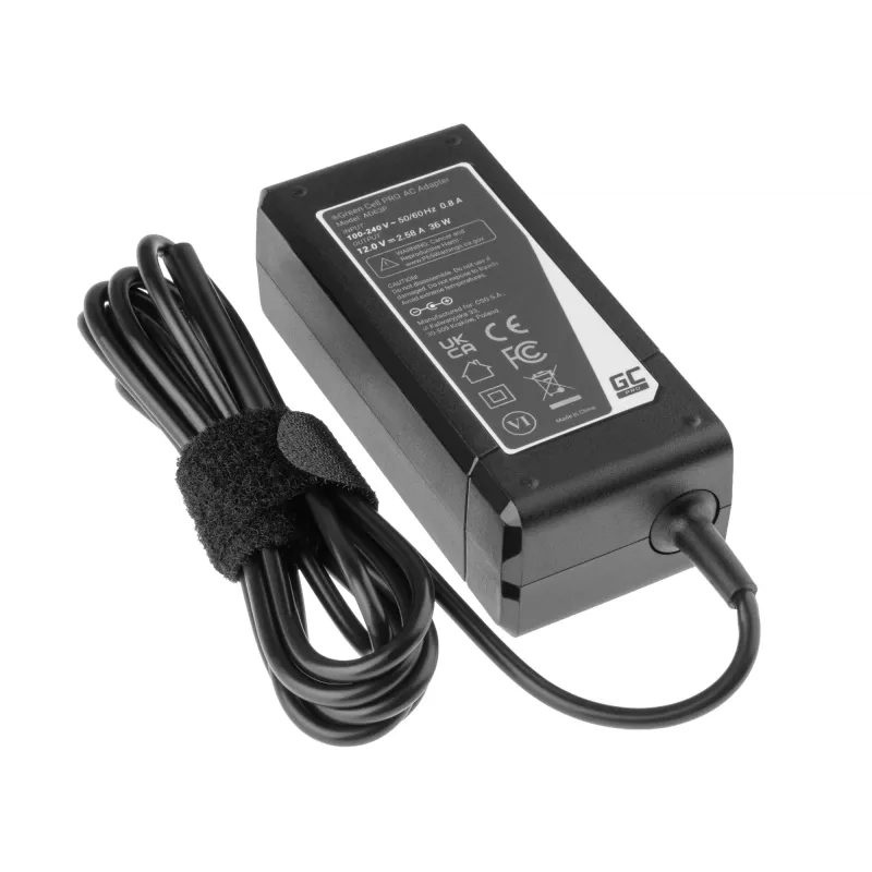 Zasilacz zielony Cell AD63P 36W 12V 2.58A wewnętrzny do laptopa, czarny