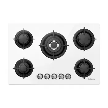 ISEASY MGBG-775 kuchenka gazowa z 5 palnikami (biała)