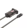 Kabel szeregowy Unitek Y-1105K — 1,5 m czarny, męski DB-9 na męski DB-9