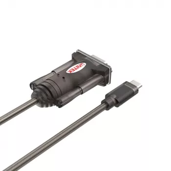 Kabel szeregowy Unitek Y-1105K — 1,5 m czarny, męski DB-9 na męski DB-9