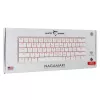Klawiatura mechaniczna White Shark Nagamaki GK-006211 — kompaktowy układ, czerwone przełączniki mechaniczne, biała obudowa