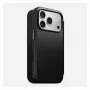 Skórzany portfel do telefonu Nomad Modern Leather Folio Cover dla iPhone 17 Pro, 16 cm (6,3 cala), czarny, 4 kieszenie na karty