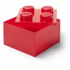 LEGO Klock 4 Czerwony Przezroczysty – przezroczysty czerwony klocek budowlany 4x2