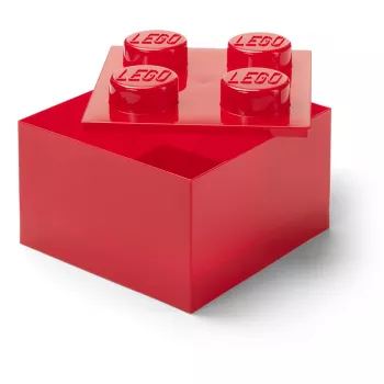 LEGO Klock 4 Czerwony Przezroczysty – przezroczysty czerwony klocek budowlany 4x2