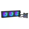 Chłodzenie cieczą AiO ENDORFY Navis F360 ARGB Czarny — chłodnica 360 mm, 3 wentylatory 120×25 mm, 250–1800 RPM, pompa 1600–2600 RPM, obsługa LGA 1700/AM5/AM4