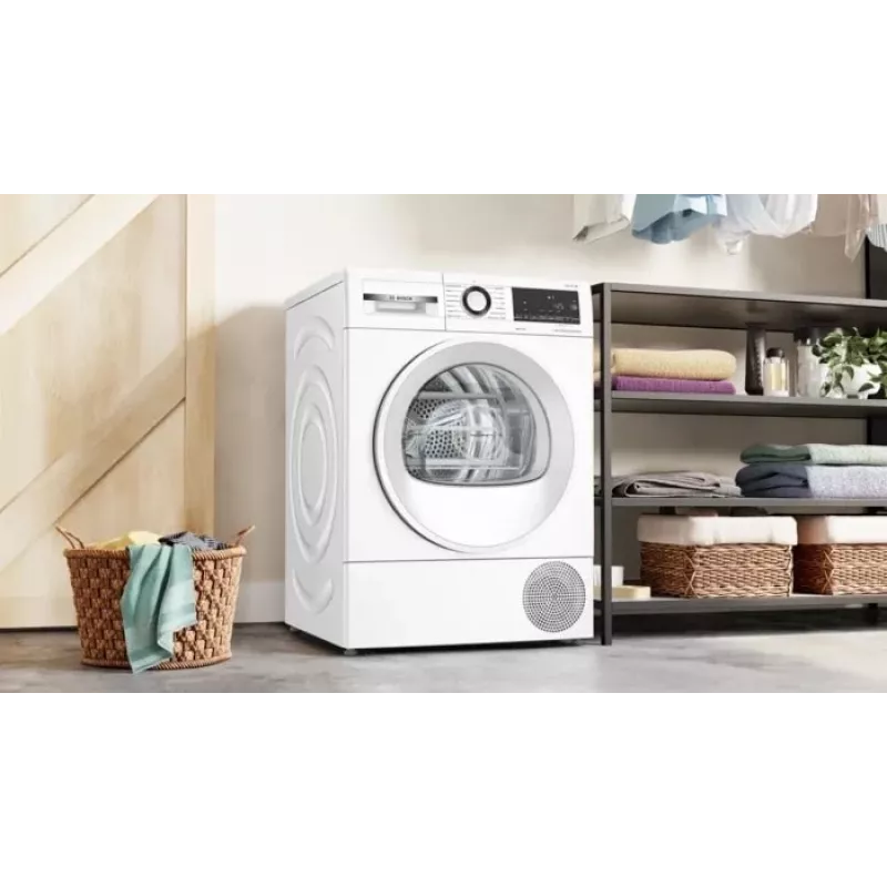 Suszarka kondensacyjna Bosch WQG145APPL 9 kg pompa ciepła, 14 programów, wyświetlacz LED, biała
