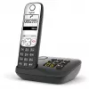 Gigaset A690A - Telefon analogowy/DECT - Słuchawka bezprzewodowa - System głośnomówiący - 100 wpisów - Czarny (S30852-H2830-B101)