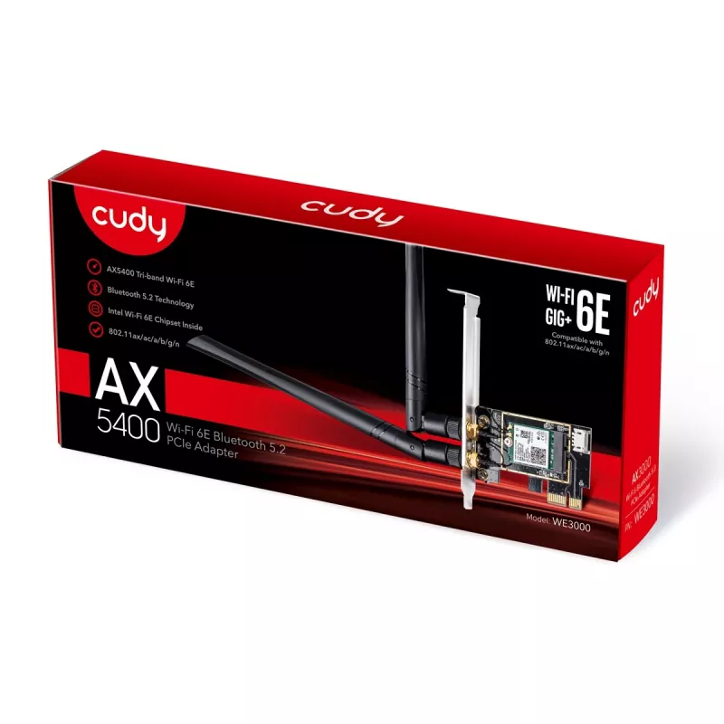 Karta sieciowa Cudy WE3000 wewnętrzna WLAN / Bluetooth 2400 Mbit/s