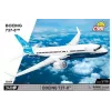 Zestaw konstrukcyjny Cobi Boeing 737-8 — 340 elementów, zalecany wiek 7+, niebieski i biały