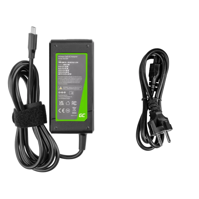 Adapter Green Cell AD133P Wewnętrzny 45 W Czarny