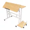 Maclean mobilny stolik pod laptopa, biały, 80x60cm, maks. 50kg, reg. wysokość 67-115cm, MC-124 W