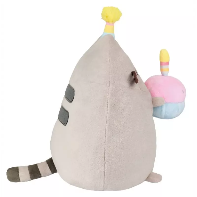 Pluszowa zabawka Pusheen marki Pusheen — 24 cm plusz z tortem i czapką urodzinową