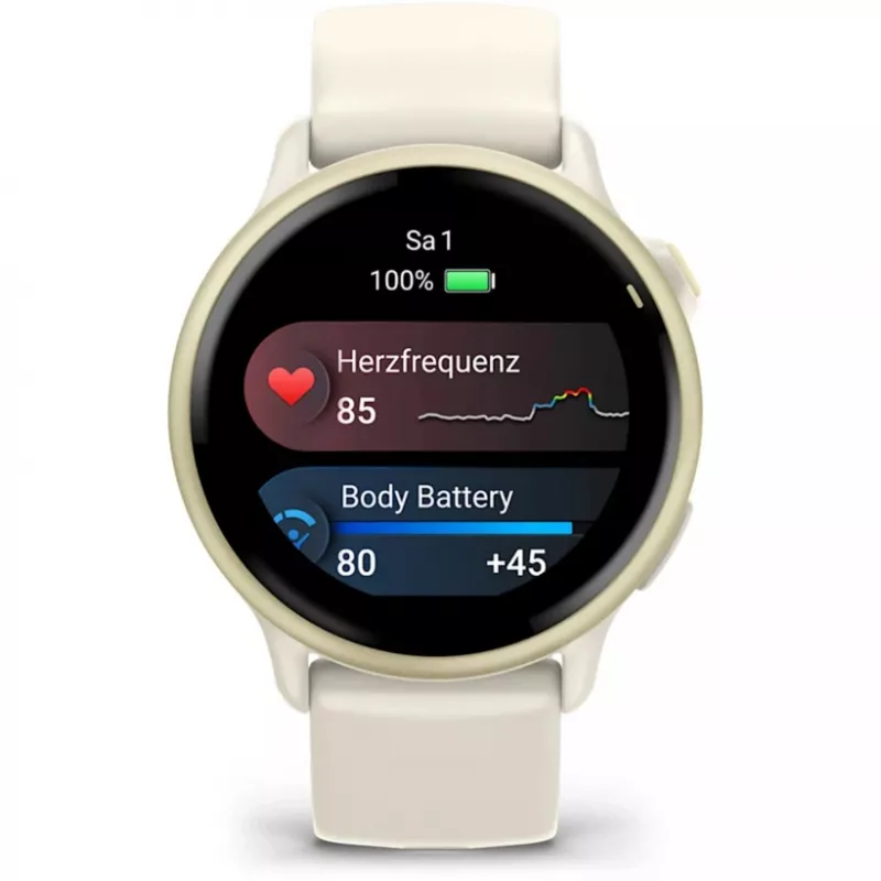 Garmin vívoactive 6 3,05 cm (1,2) AMOLED 42 mm Cyfrowy 390 x 390 pikseli Ekran dotykowy Biały Wi-Fi GPS (satelitarny)