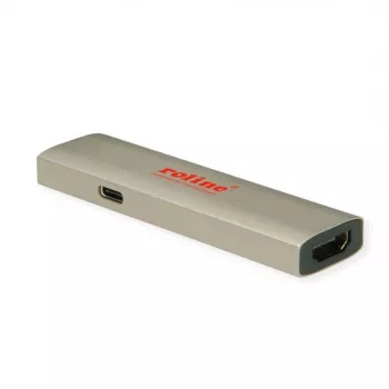 ROLINE GOLD Adapter wyświetlacza USB-C - HDMI 8K60Hz ST/BU+ PD 60W - Adapter - Cyfrowy/Dane (14.01.3478)