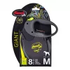 Smycz automatyczna Flexi NEON GIANT M — smycz taśmowa 8 m, maks. obciążenie 25 kg, ergonomiczny uchwyt, czarno-żółta