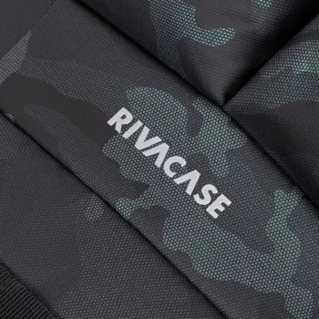 Plecak Rivacase Sherwood Camouflage, granatowy Poliester, poliuretan
