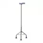 Trójnożna laska rehabilitacyjna MDH z regulacją wysokości 73–95,5 cm aluminium stal srebrna, maks. obciążenie 100 kg
