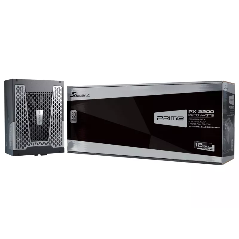 Zasilacz Seasonic Prime PX-2200, 80 PLUS Platinum, w pełni modułowy, ATX 3.1, PCIe 5.1 – 2200 W