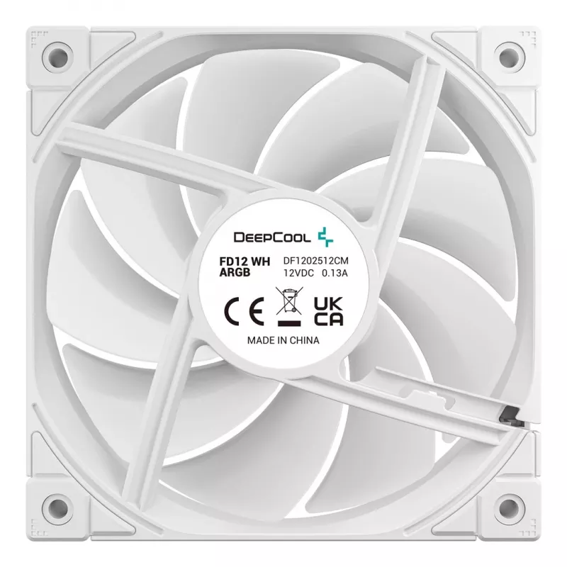 Wentylator DeepCool FD12 ARGB WH-3 w 1 12 cm Biały 3 szt. Maksymalne ciśnienie powietrza 2,56 mmH2O