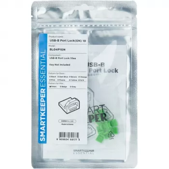 SmartKeeper BL04P1GN 10 x USB B-Port BPort Blokery bez klucza blokującego Mini Zielone SLSART-0105 SLSART0105 (SLSART-0105)