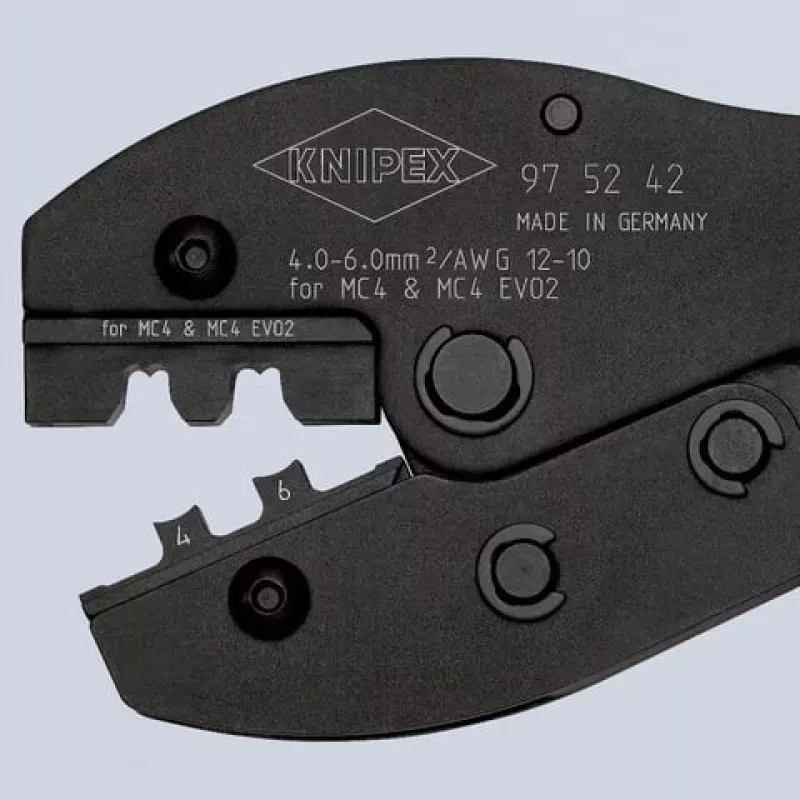 Szczypce zaciskowe Knipex PreciForce 97 52 42 — do złączy solarnych MC4 EVO2