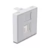 Zatrzaskowa osłona modułu Keystone 45×45 mm DELOCK Easy 45 na 1 port, ABS, biały, z zaślepką przeciwkurzową