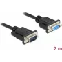 Kabel szeregowy DeLOCK 86602 Czarny 2m RS-232 Sub-D9