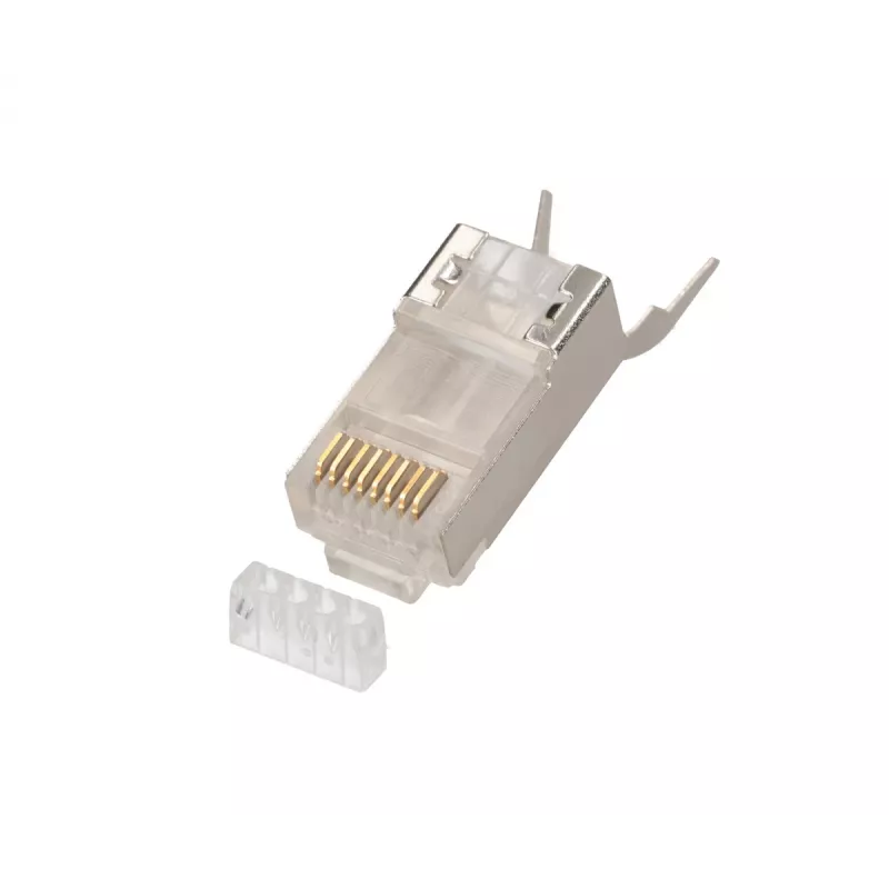 Złącze RJ45 Extralink CAT6A FTP 8P8C, przezroczyste, męski/żeński, 1 szt.