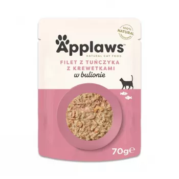 Mokra karma dla kota w tackach Applaws Filet z Tuńczyka 70 g — dla dorosłych, 16% białka, 80% wilgotności, smak rybny