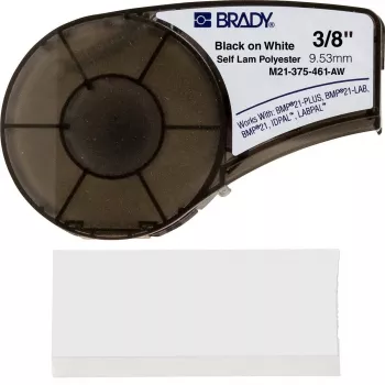 Samoprzylepna etykieta ciągła do drukarki Brady M21-375-461-AW, biała