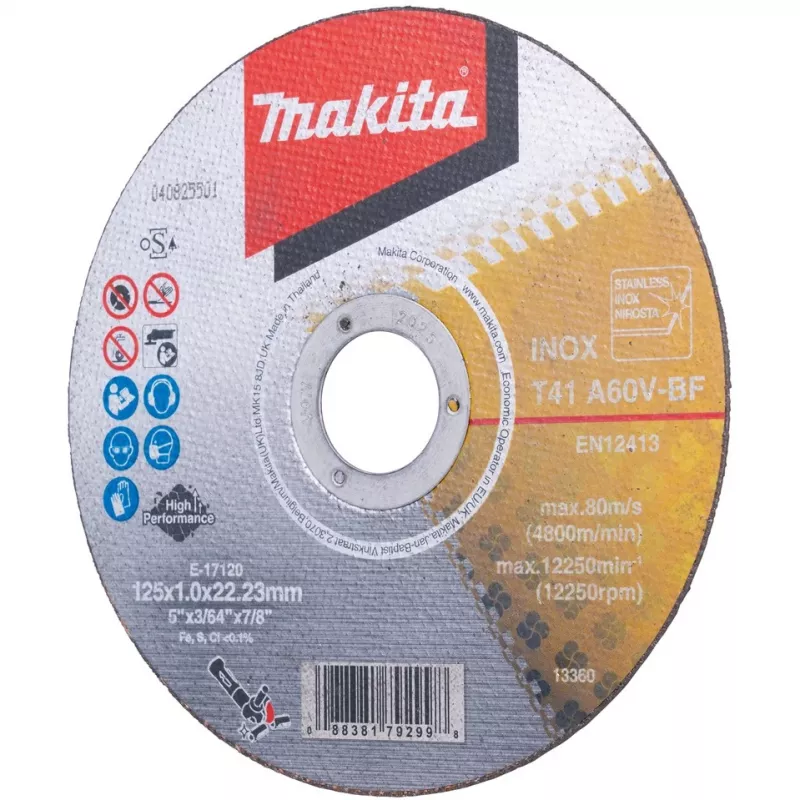 Makita E-17120-12 Tarcza tnąca prosta 125 mm 12 szt. (E-17120-12)