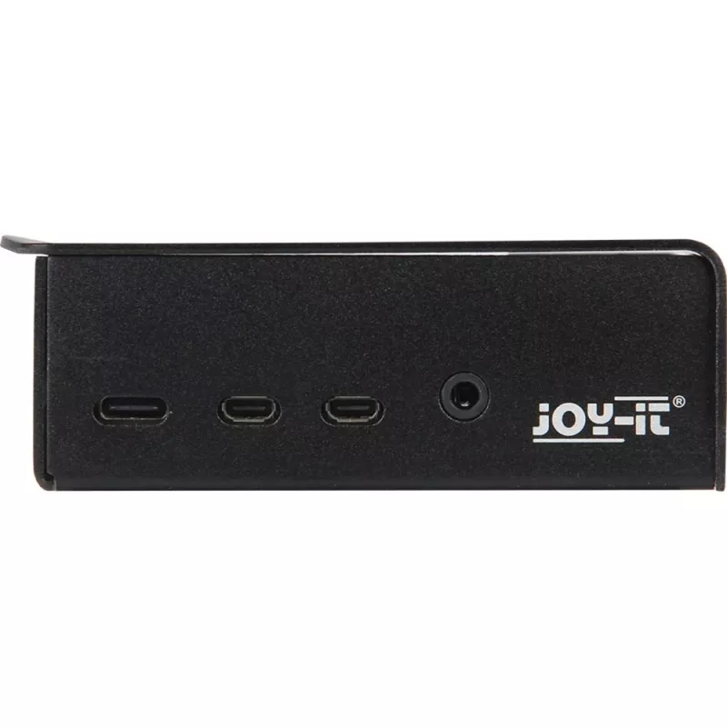 JOY-IT RPI CASE ALU06 - Obudowa do Raspberry Pi 4, Alu, czarna (RB-ALUCASEP4+06)