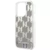 Karl Lagerfeld KLHCP14XLMNMS Etui twarde do iPhone 14 Pro Max 6,7 srebrny / srebrny Liquid Glitter Monogram