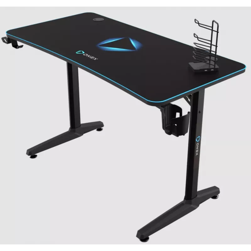 Biurko gamingowe Onex GD1200H — blat 1200 mm z uchwytem na kubek i haczykiem na słuchawki