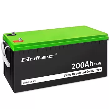 Qoltec Bateria żelowa | 12V | 200Ah | GEL | 59,5 kg