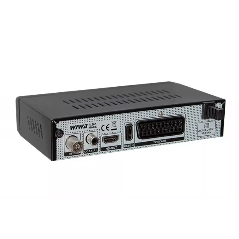 Odbiornik TV WIWA H.265 MAXX — cyfrowy tuner DVB-T / DVB-T2 z obsługą H.265 (HEVC)