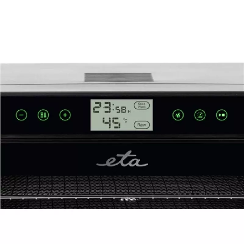 Suszarka do owoców ETA Vital Air II ETA230290000 | Moc 650 W | Liczba tac 10 | Regulacja temperatury | Wbudowany timer | Czarny